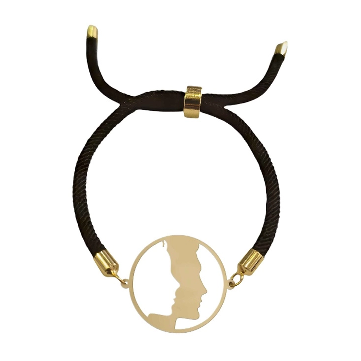 دستبند طلا زنانه شمیم گلد گالری طرح نیم رخ کد D10-21-small-image