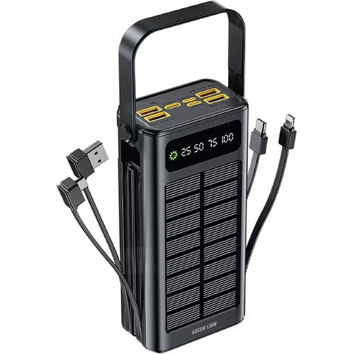 پاوربانک خورشیدی گرین لاین مدل Solar X GLPX49 GNSOL49PB30BK ظرفیت 30000 میلی آمپر ساعت-small-image