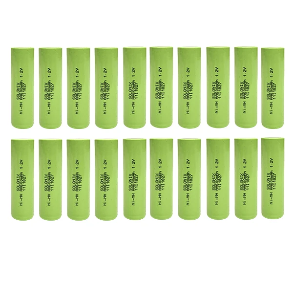 باتری قلمی قابل شارژ سولونیکس مدل Ni-MH صنعتی 600mAh بسته 20 عددی