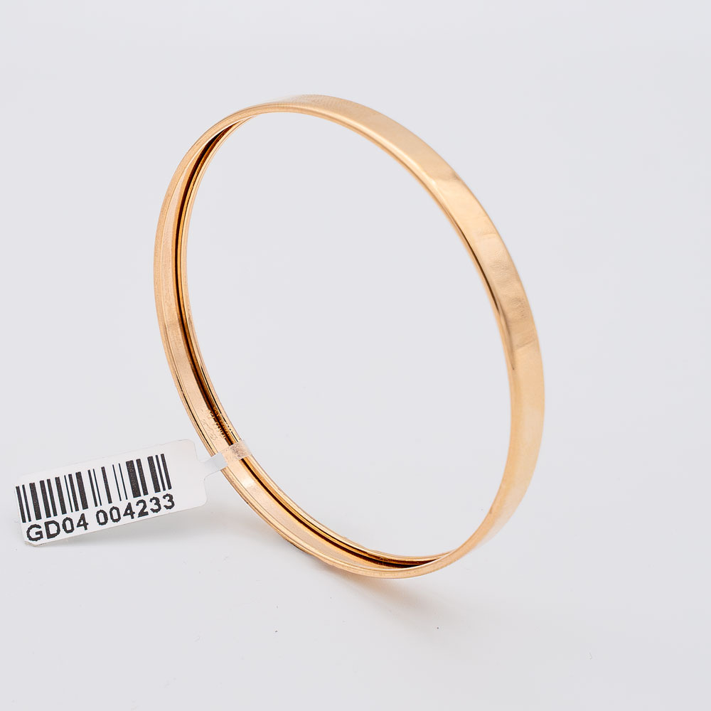 النگو طلا 18 عیار گالری طلا عرفان مدل آینه ای پهن 4میل کد4256