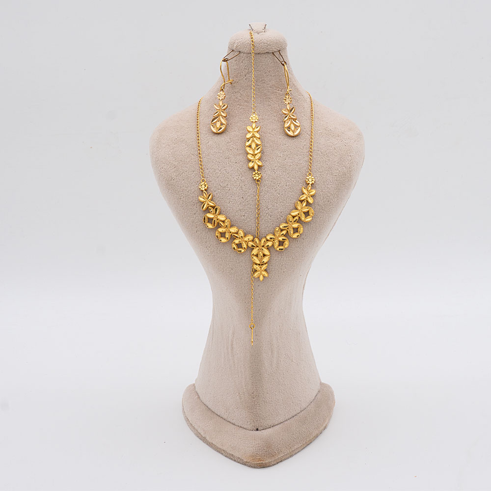 سرویس طلا 18 عیار گالری طلا عرفان زنانه ریخته ای کد 2634