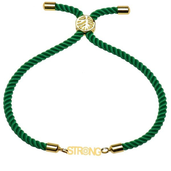 دستبند طلا 18 عیار دخترانه شمیم گلد گالری مدل strong 664