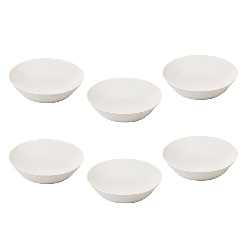 بشقاب خورش خوری زی مدل فرم اس 19 سفید درجه 3 بسته شش عددی