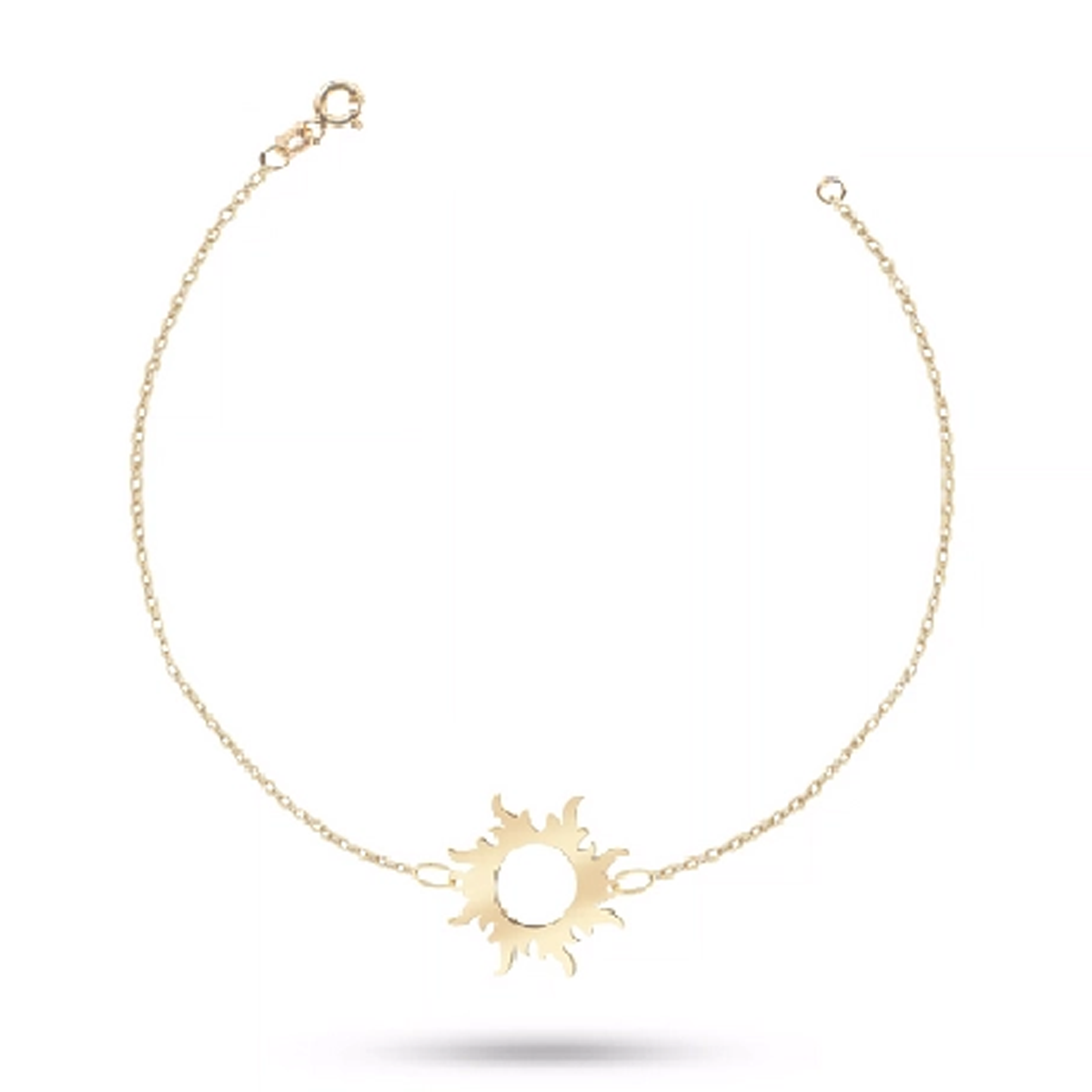 دستبند طلا 18 عیار زنانه اپال گلد مدل خورشید-small-image