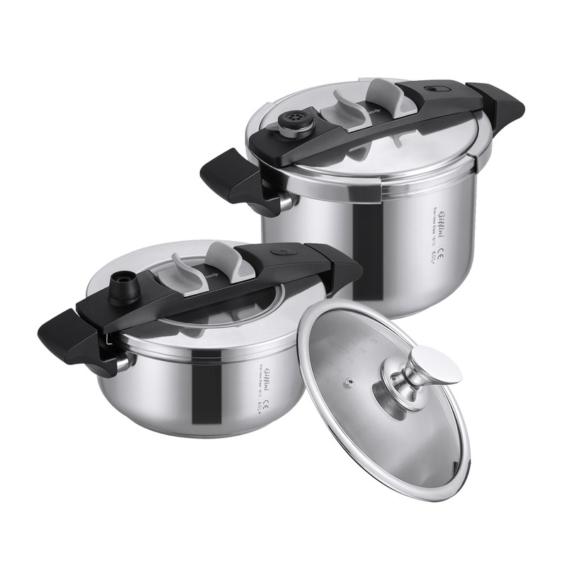 زودپز دوقلو جی فی نی مدل G-02 گنجایش 4 و 6 لیتر زودپز دوقلو جی فی نی مدل G-02 گنجایش 4 و 6 لیتر