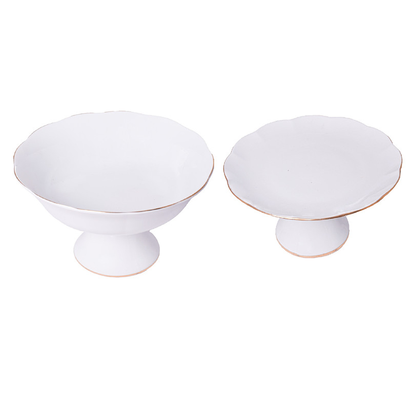 سرویس پذیرایی 2 پارچه مقصود مدل نیلوفری خط طلا کد 0