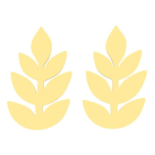 گوشواره طلا 18 عیار زنانه شمیم گلد گالری مدل برگ