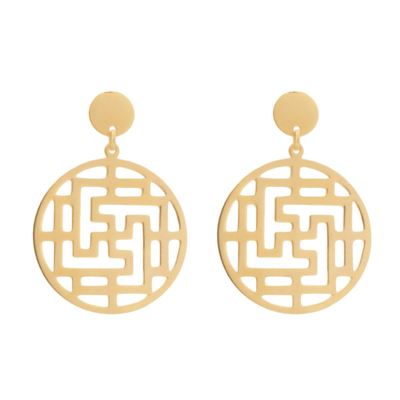 گوشواره طلا 18 عیار زنانه شمیم گلد گالری مدل DE86