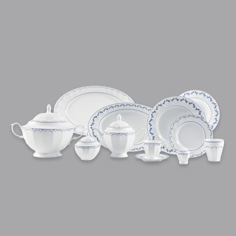 سرویس غذاخوری 103 پارچه 12 نفر چینی زرین ایران مدل فرانسیس سری نئوکلاسیک درجه عالی