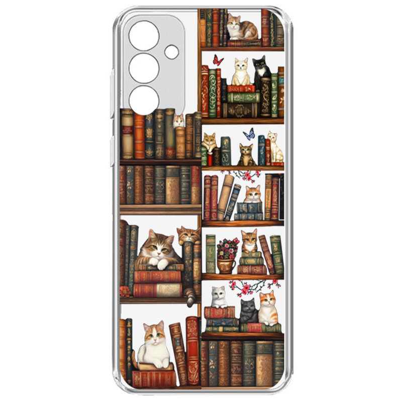 کاور گوشی طرح Cat & Books مناسب برای گوشی موبایل سامسونگ Galaxy A35