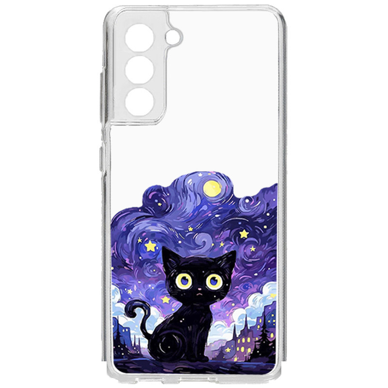 کاور طرح Purple Cats مناسب برای گوشی موبایل سامسونگ Galaxy S21 Fe