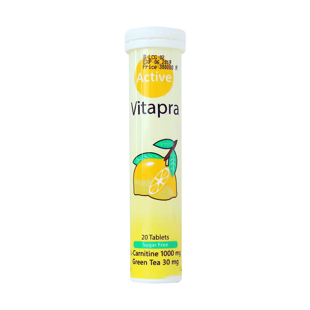 قرص جوشان ال کارنیتین و چای سبز ویتاپرا ۲۰ عددی