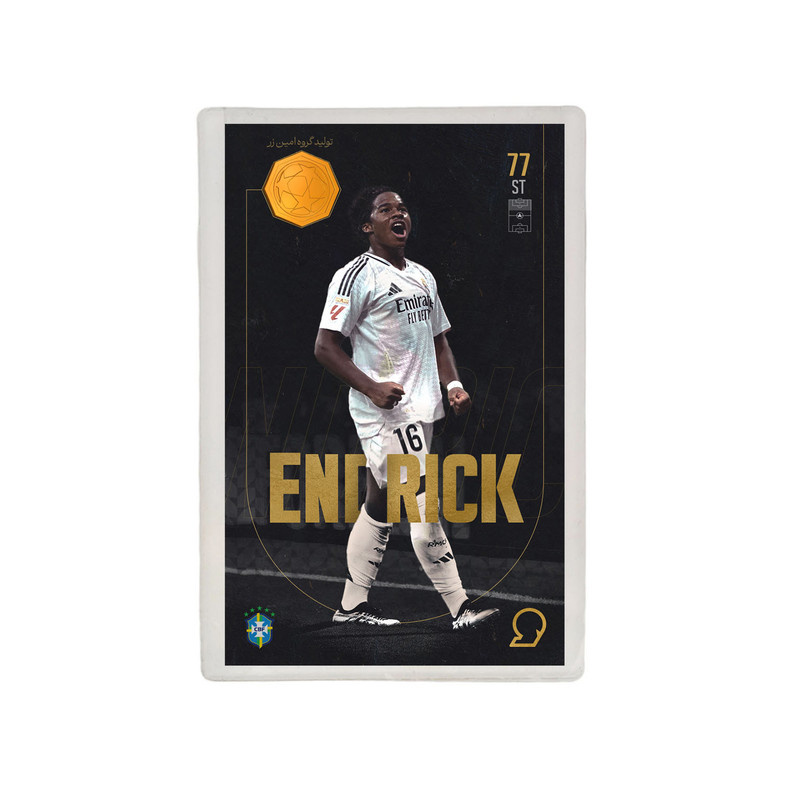 طلا گرمی 18 عیار مدوپد مدل ENDRICK طرح فوتبالی 2025 کد SO10032