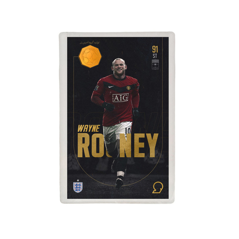طلا گرمی 18 عیار مدوپد مدل ROONEY طرح فوتبالی 2025 کد SO10103