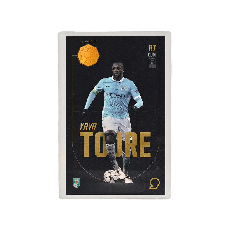 طلا گرمی 18 عیار مدوپد مدل Yaya Toure طرح فوتبالی 2025 کد SO10125