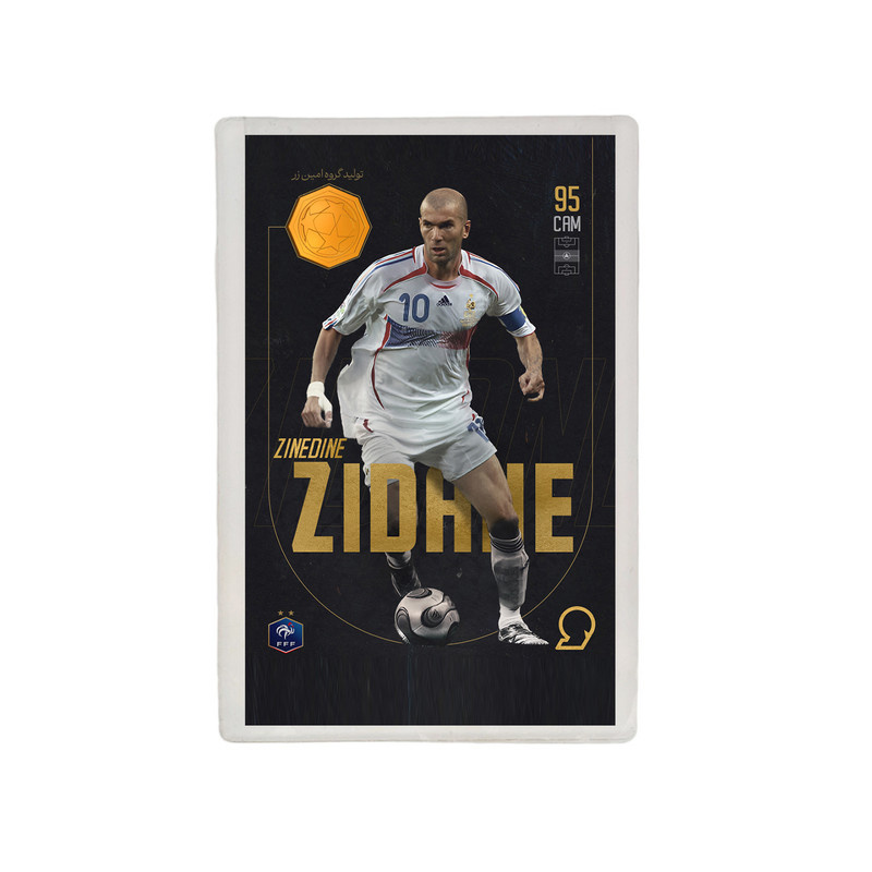 طلا گرمی 18 عیار مدوپد مدل Zinedine Zidane طرح فوتبالی 2025 کد SO10126