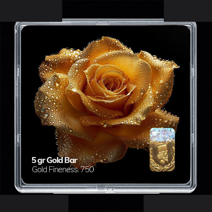 شمش طلا 18 عیار مدوپد مدل گل کد SG11809