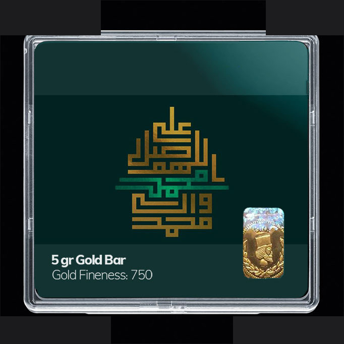 شمش طلا 18 عیار مدوپد مدل مذهبی کد SG11145