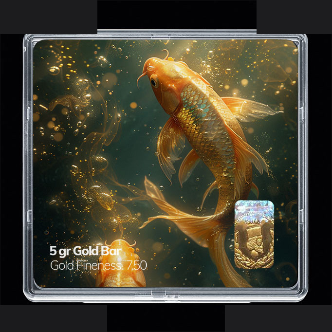 شمش طلا 18 عیار 100 سوت مدوپد مدل نوروز و سال نو کد SG11624