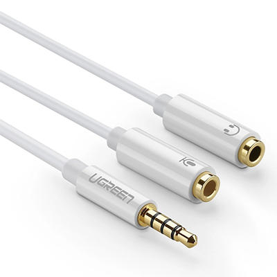 کابل AUX یوگرین AV141 مدل 10789 با تبدیل 1 به 2 