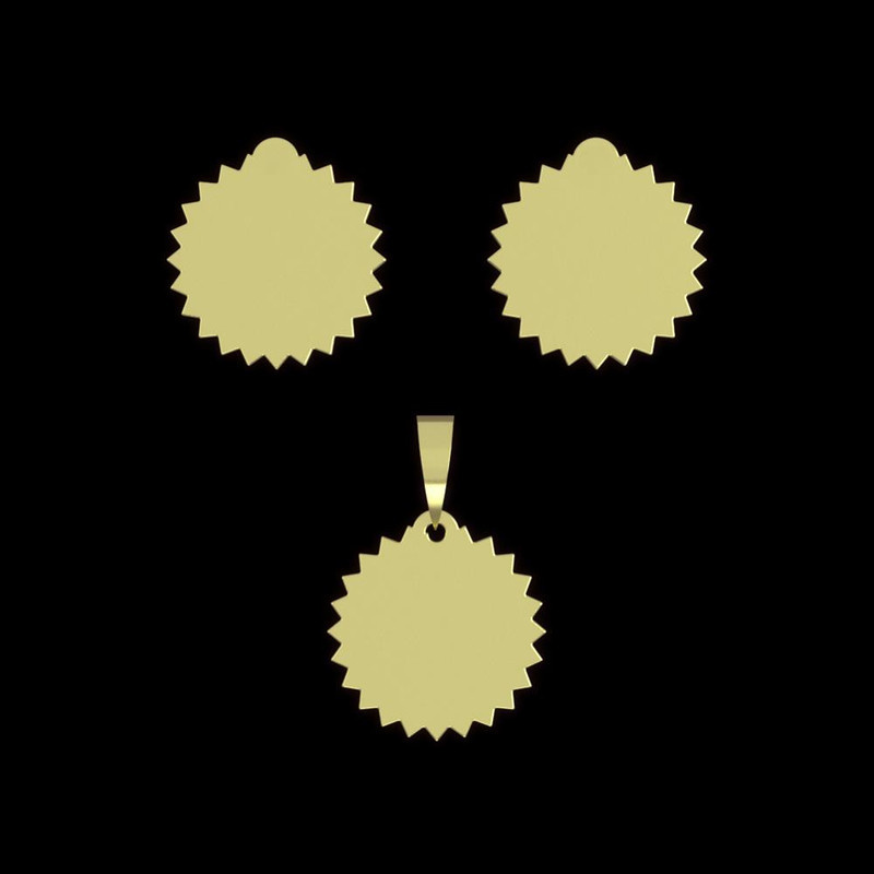 نیم ست طلا 18 عیار زنانه مدوپد مدل ستاره کد NA15622