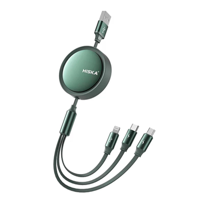 کابل USB به لایتنینگ / USB-C / MicroUSB هیسکا مدل LX-10 طول 1.2 متر