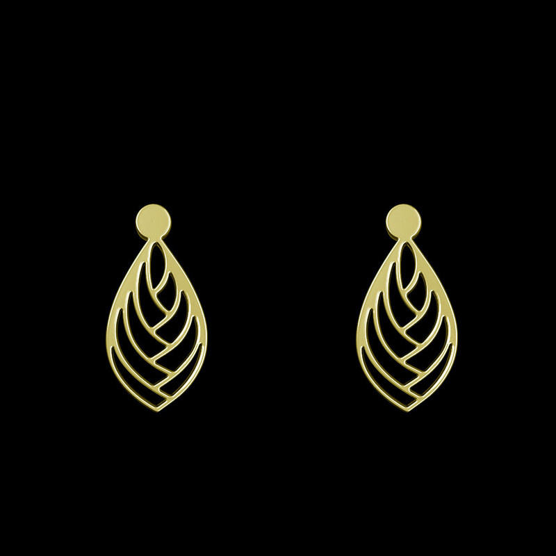 گوشواره طلا 18 عیار زنانه مدوپد مدل اشک کد GA1-10907