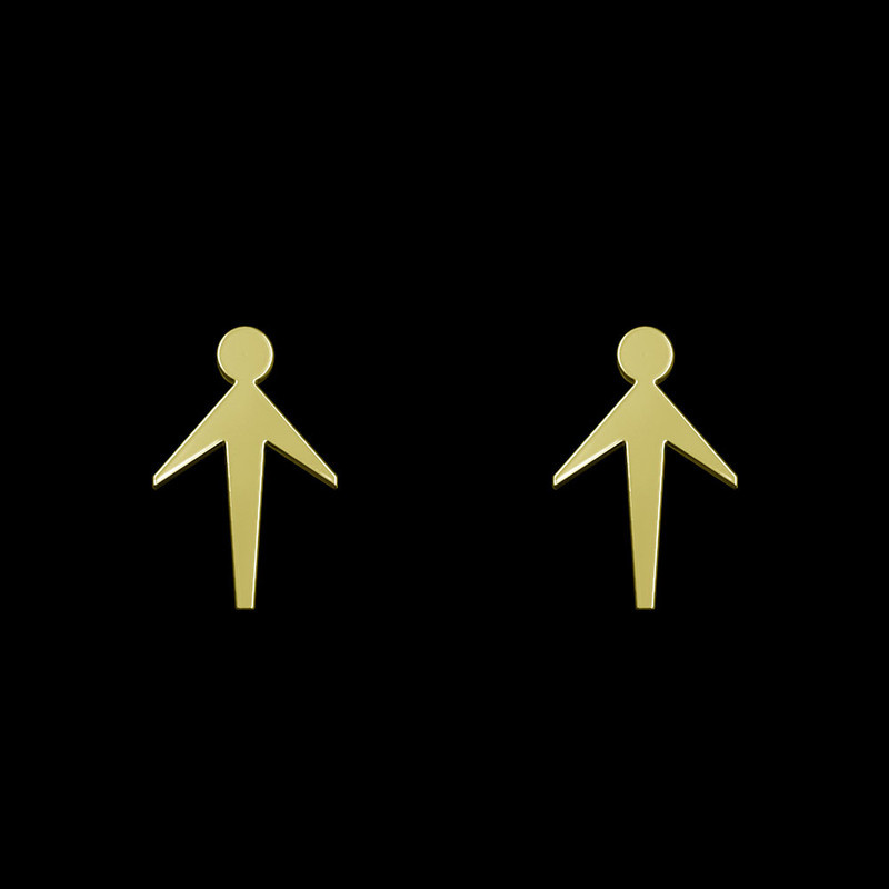 گوشواره طلا 18 عیار زنانه مدوپد مدل فلش کد GA1-12328