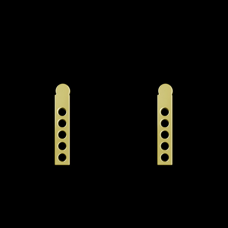 گوشواره طلا 18 عیار زنانه مدوپد مدل مستطیل و دایره کد GA1-12727