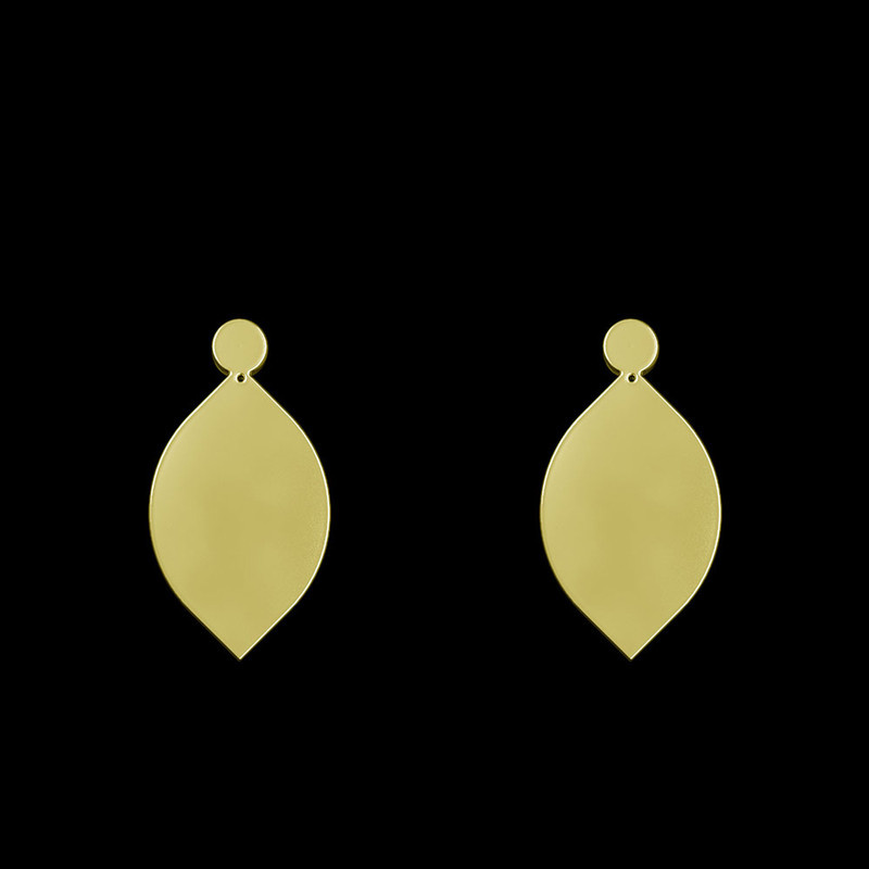 گوشواره طلا 18 عیار زنانه مدوپد مدل هندسی کد GA1-14288