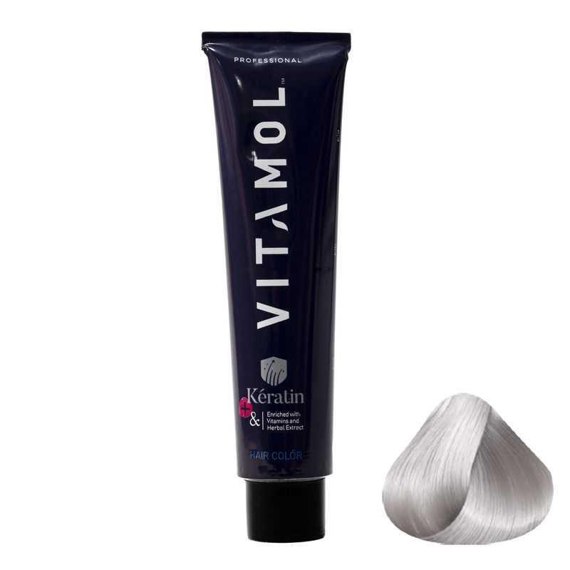 کیت رنگ مو ویتامول سری HIGHLIGHT شماره 90.19 حجم 120 میلی لیتر رنگ فانتزی نقره ای