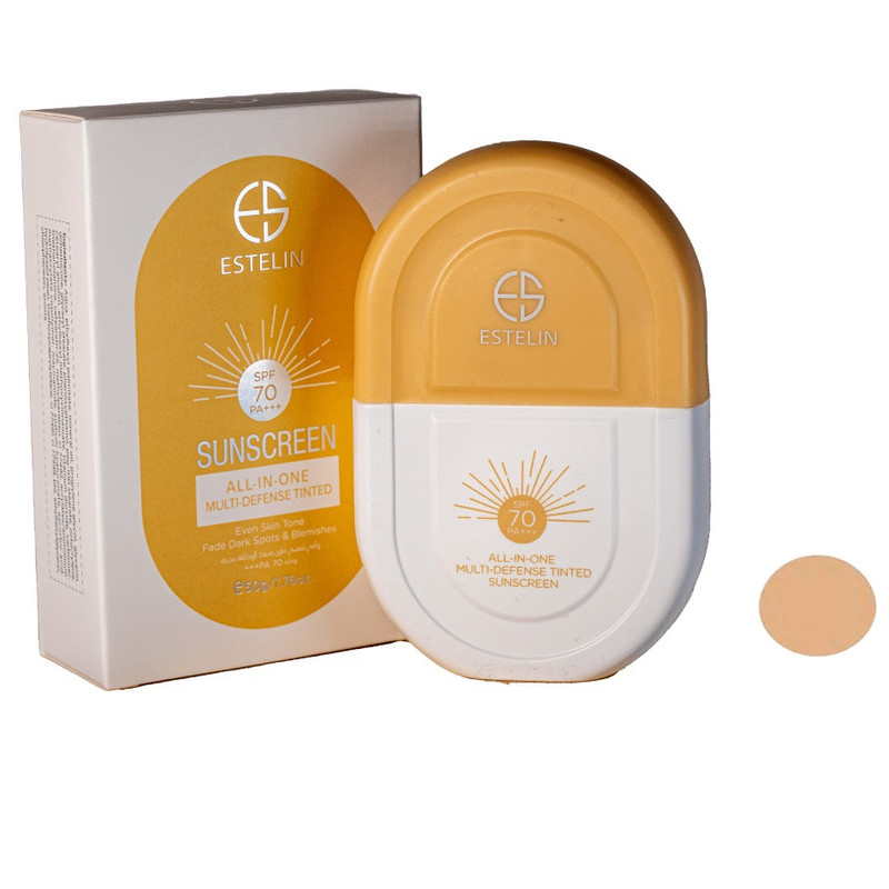 کرم ضدآفتاب رنگی استیلن SPF70 مدل All-In-One مناسب برای انواع پوست، حجم 60 میلیلیتر کرم ضدآفتاب رنگی استیلن SPF70 مدل All-In-One مناسب برای انواع پوست، حجم 60 میلیلیتر