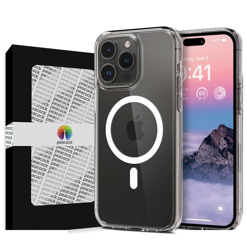 کاور گوشی موبایل اپل iPhone 14 Pro Max پیکوک مدل Clear Magsafe