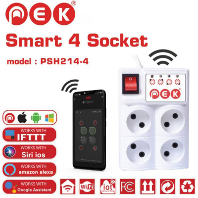چند راهی برق هوشمند پک مدل PSH214-4