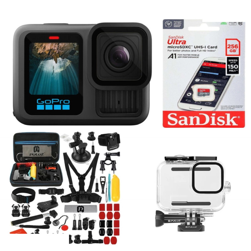 دوربین فیلم برداری گوپرو مدل  HERO 13  به همراه لوازم جانبی