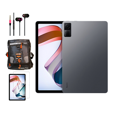 تبلت شیائومی مدل Redmi Pad ظرفیت 128 گیگابایت رم 6 گیگابایت به همراه هندزفری و کیف و محافظ صفحه نمایش-small-image