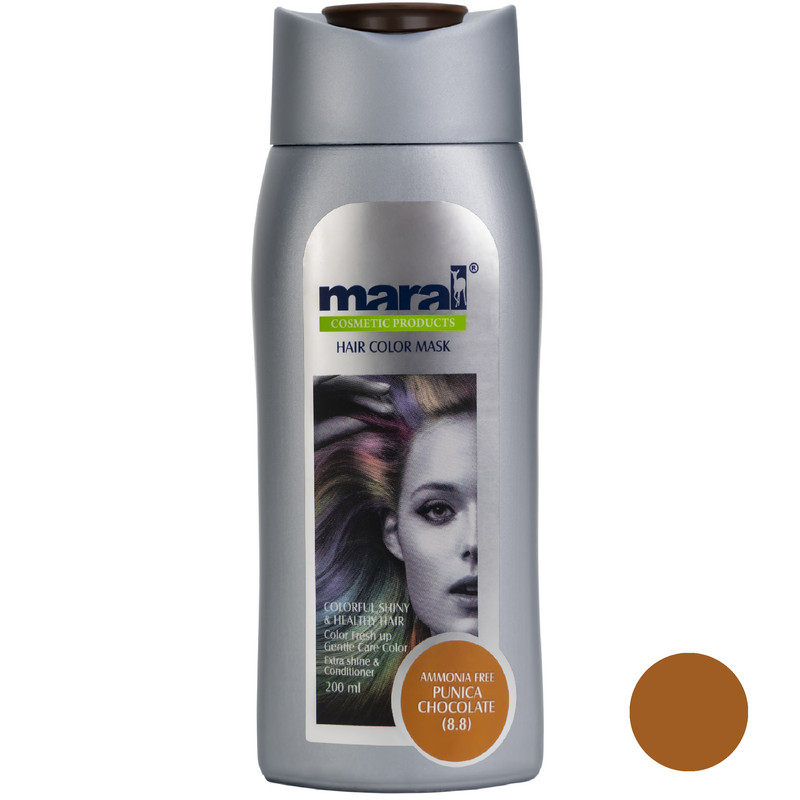 شامپو رنگساژ مارال شماره 8.8 حجم 200 میلی لیتر رنگ شکلاتی پونیکا