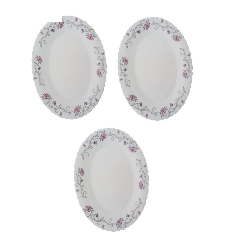 دیس بیضی پارس اپال مدل لیندا بسته 3 عددی