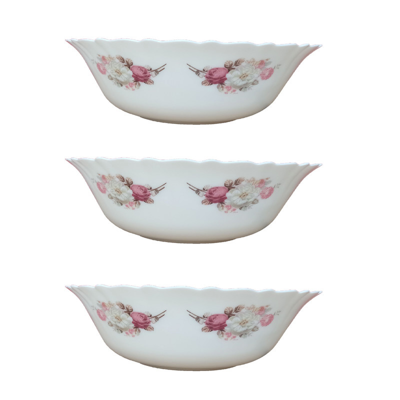 کاسه سالاد پارس اپال مدل رز بسته 3 عددی