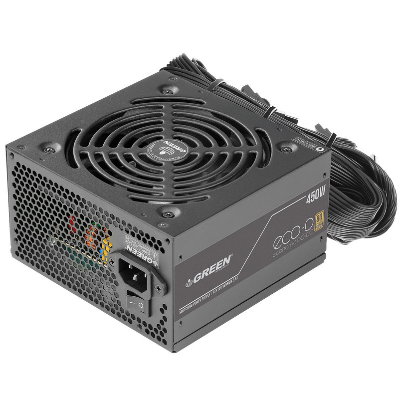 منبع تغذیه کامپیوتر 450W وات گرین مدل GP450A-ECO D