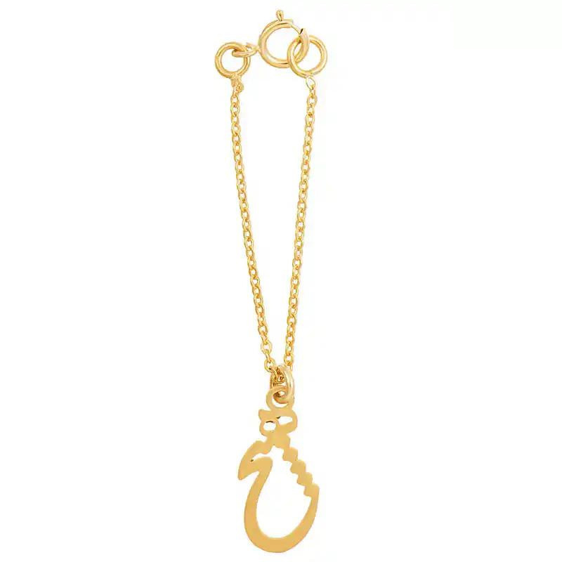 آویز ساعت طلا 18 عیار زنانه گالری قو طلایی مدل هیچ پنج نقطه