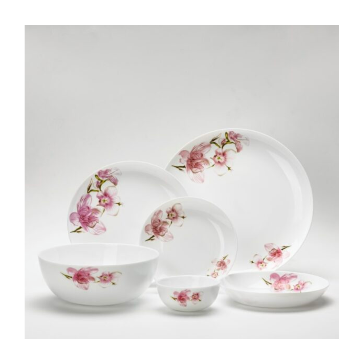 سرویس غذاخوری 26 پارچه آرکوپال گلد اوپال قالب دیوالی مدل ساینا صورتی-small-image