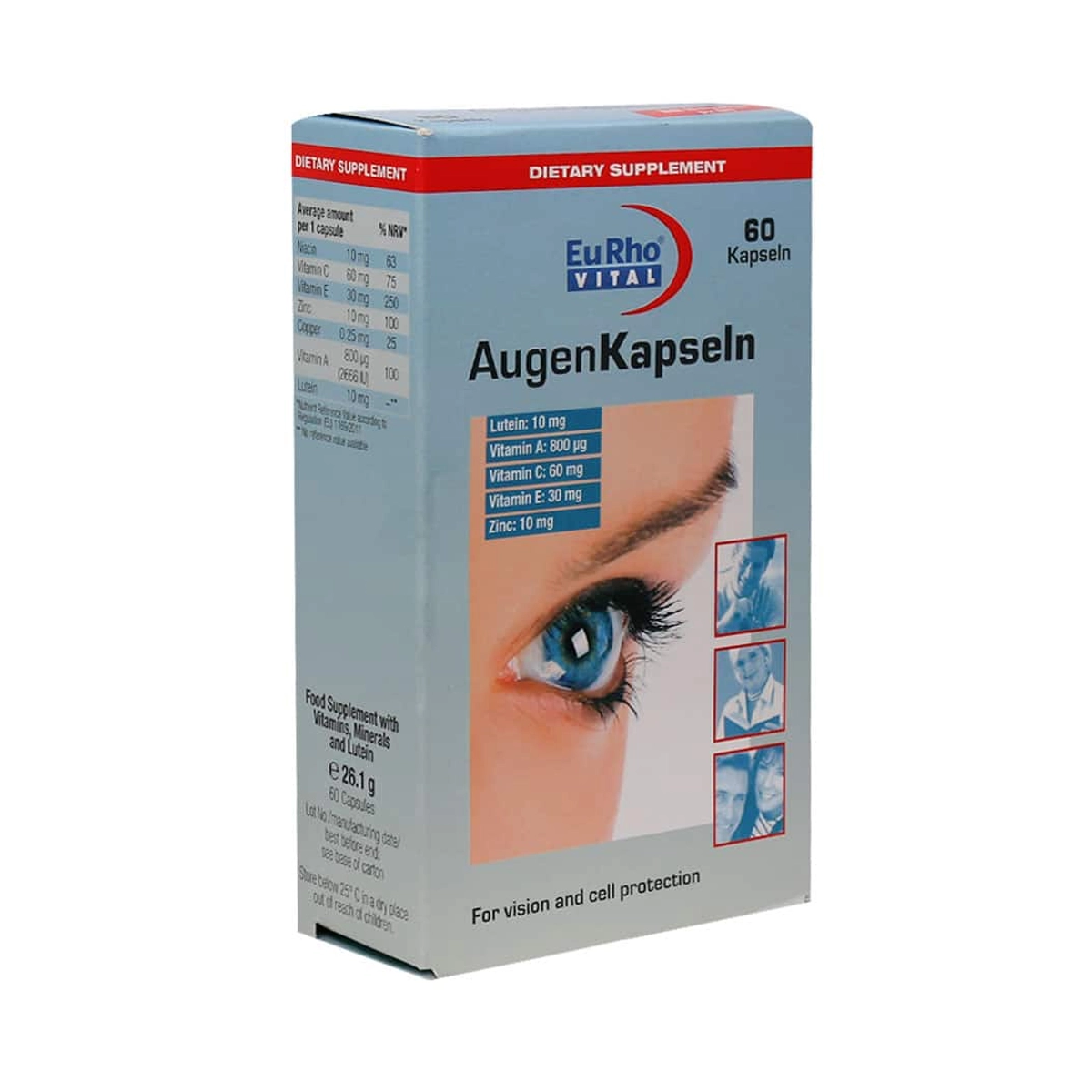 کپسول چشم اوژن یوروویتال بسته ۶۰ عددی-small-image