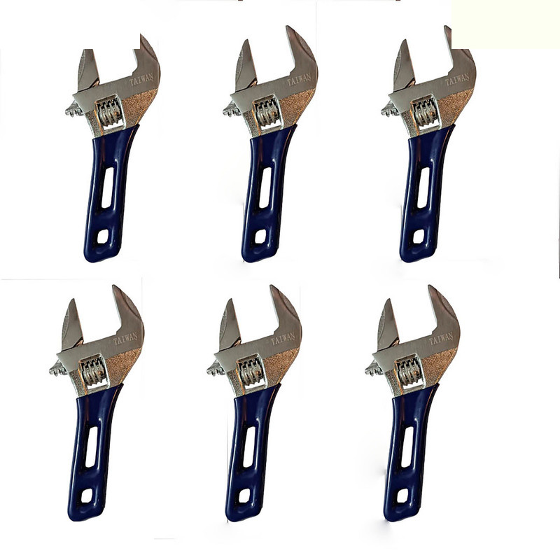 آچار فرانسه مدل فک بلند کد AJ-110-6pcs سایز 7 اینچ  مجموعه 6 عددی