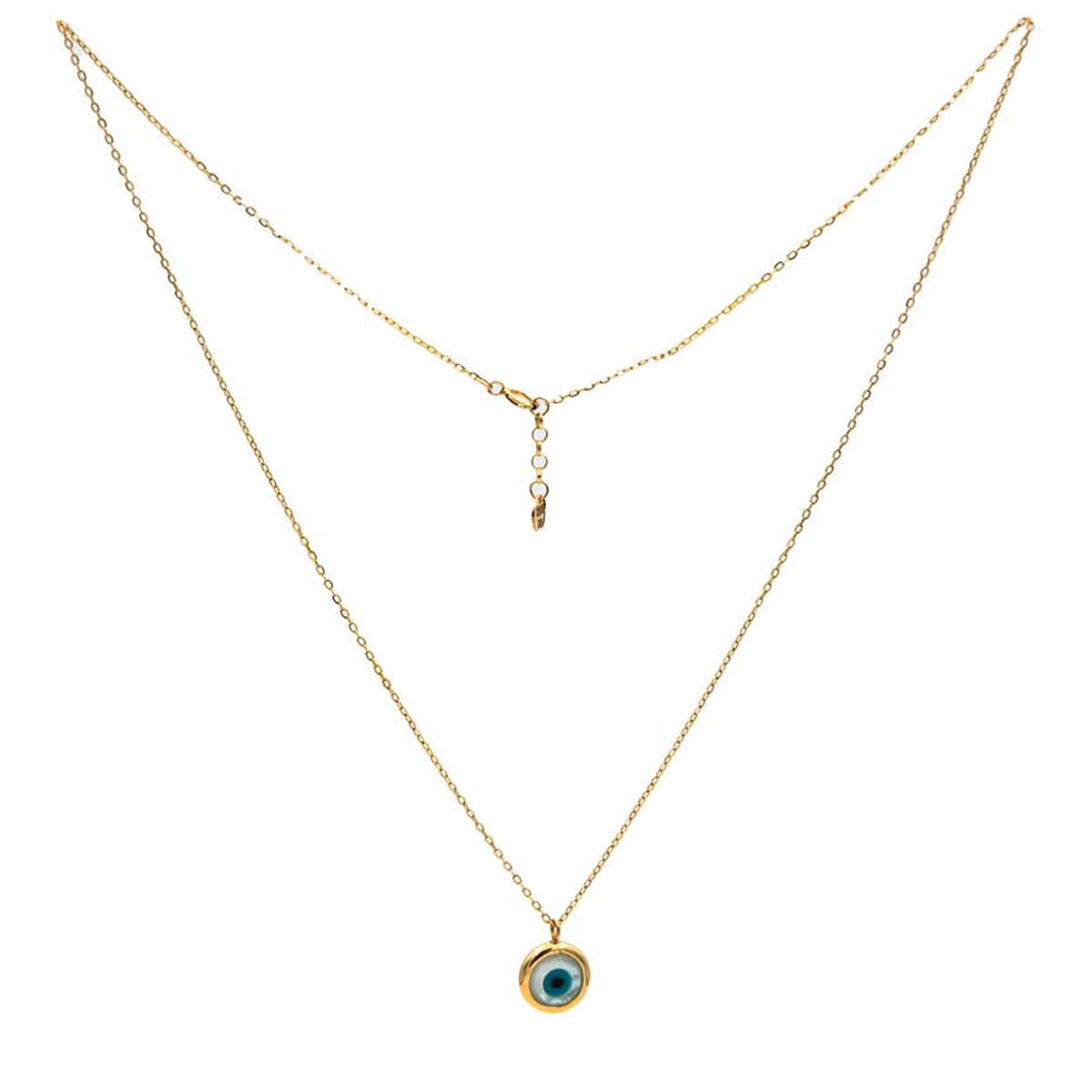 گردنبند طلا 18 عیار زنانه گالری طلا عرفان مدل چشم نظر-small-image