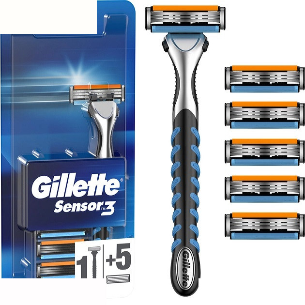 خود تراش ژیلت مدل SENSOR3 به همراه تیغ یدک بسته 6 عددی