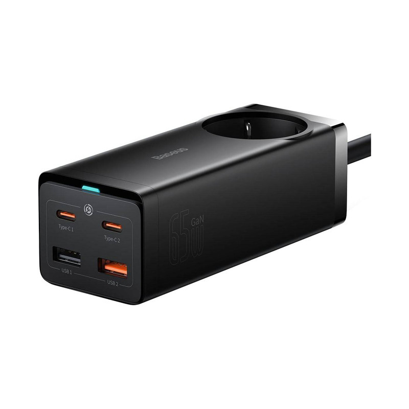 شارژر رومیزی 65 وات بیسوس مدل Power Combo Digital Powerstrip