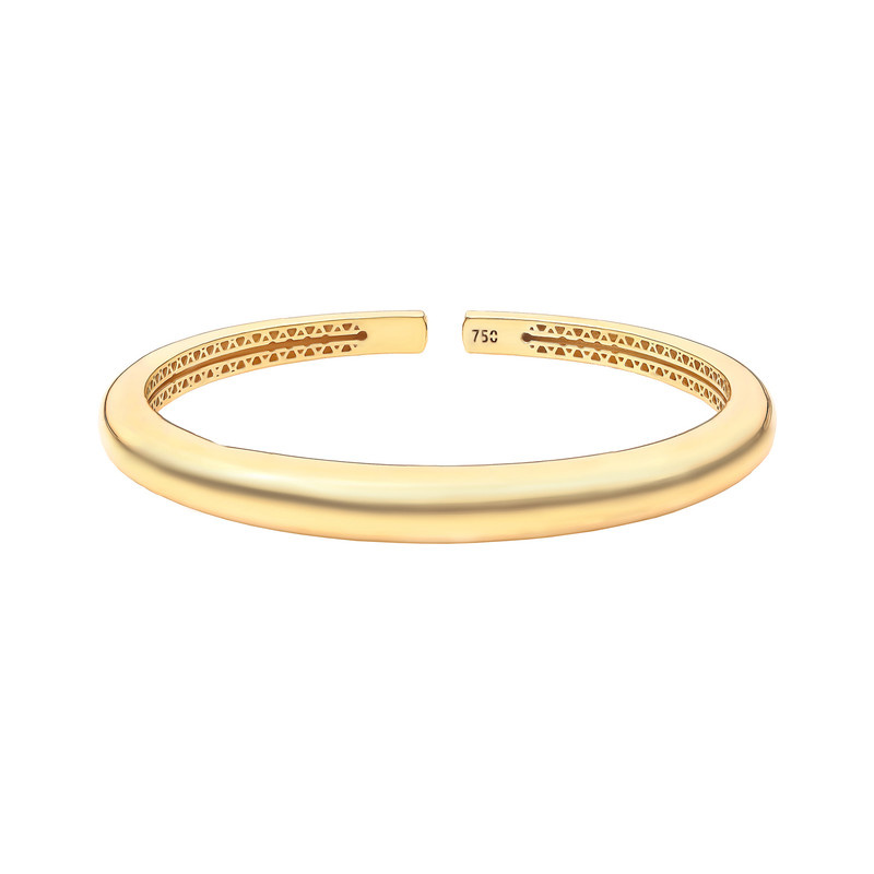 بنگل طلا 18 عیار زنانه ماوی گالری مدل آینه ای دامله