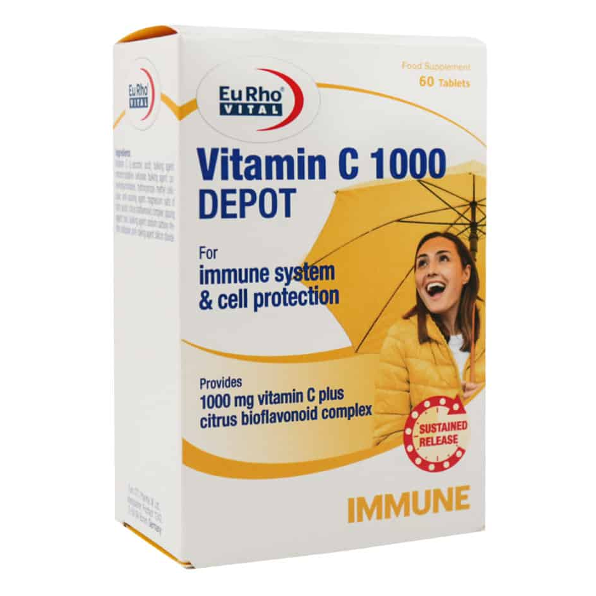 قرص ویتامین C 1000 میلی گرم دپو یوروویتال بسته 60 عددی-small-image