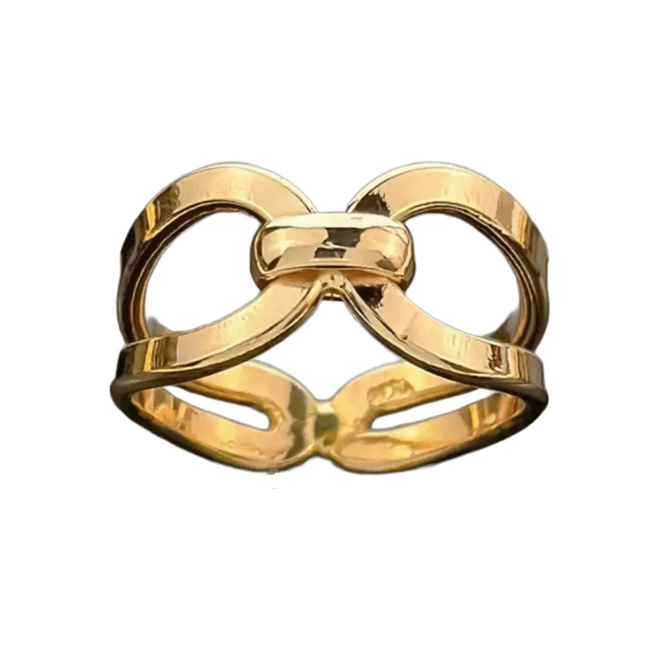 انگشتر طلا 18 عیار زنانه بینهایت - پاپیونی سایز 55 کد 565